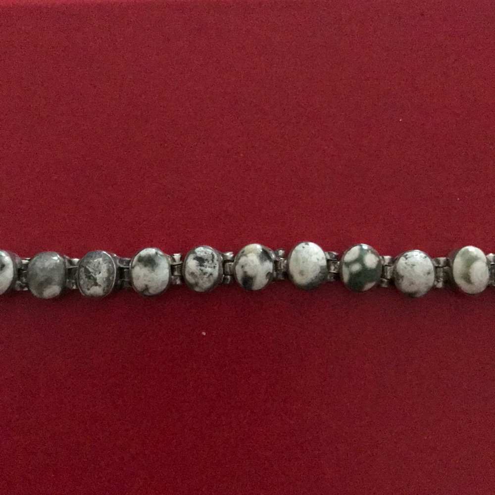 Sterling bracelet with stones